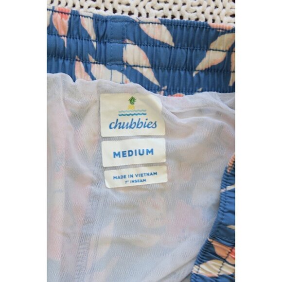 Chubbies Hawaiian Floral print men shorts Size M Swimwear elastic waist pants - Picture 7 of 7